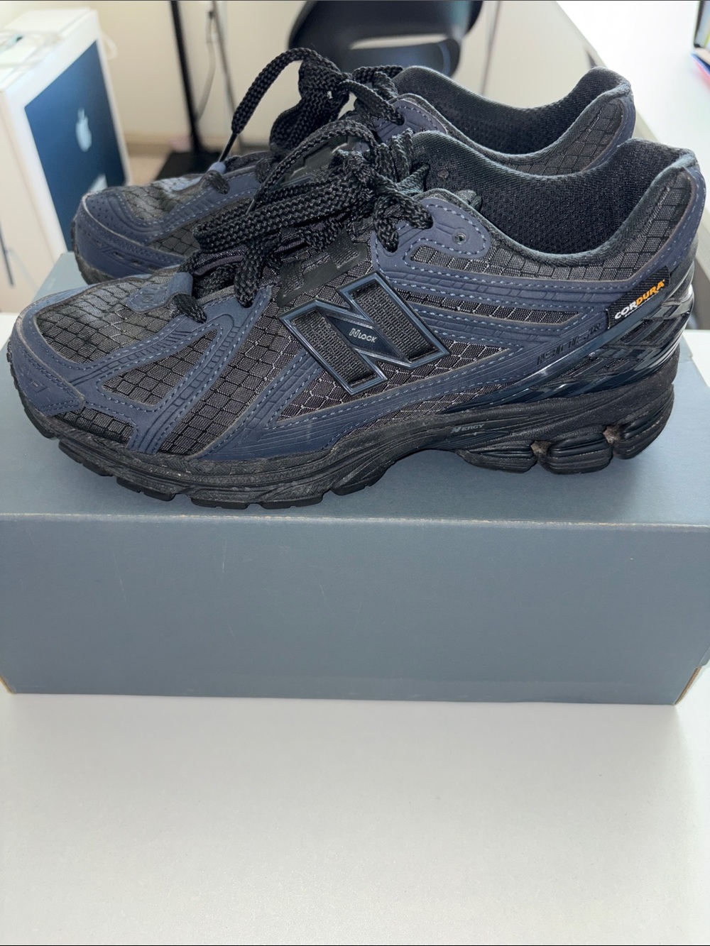 New Balance Navy and Black Sneakers